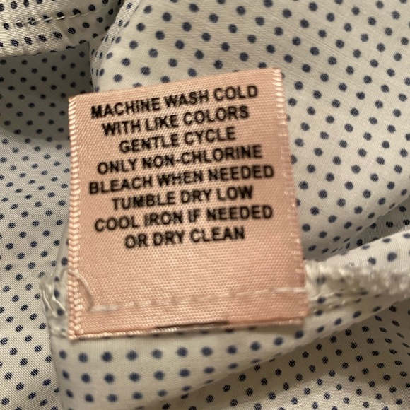 Philosophy Oversize Black and White Dotted Button Up Long Sleeve Top Size XS - Picture 7 of 7